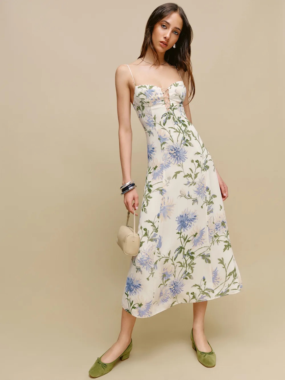 Reformation Emely Dress Ivory - Size 12